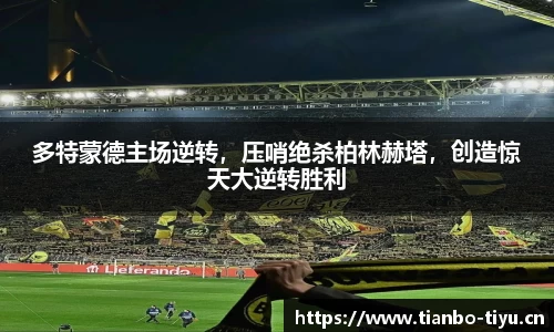 多特蒙德主场逆转,压哨绝杀柏林赫塔,创造惊天大逆转胜利