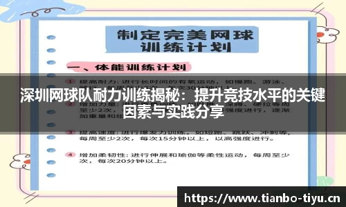 深圳网球队耐力训练揭秘：提升竞技水平的关键因素与实践分享